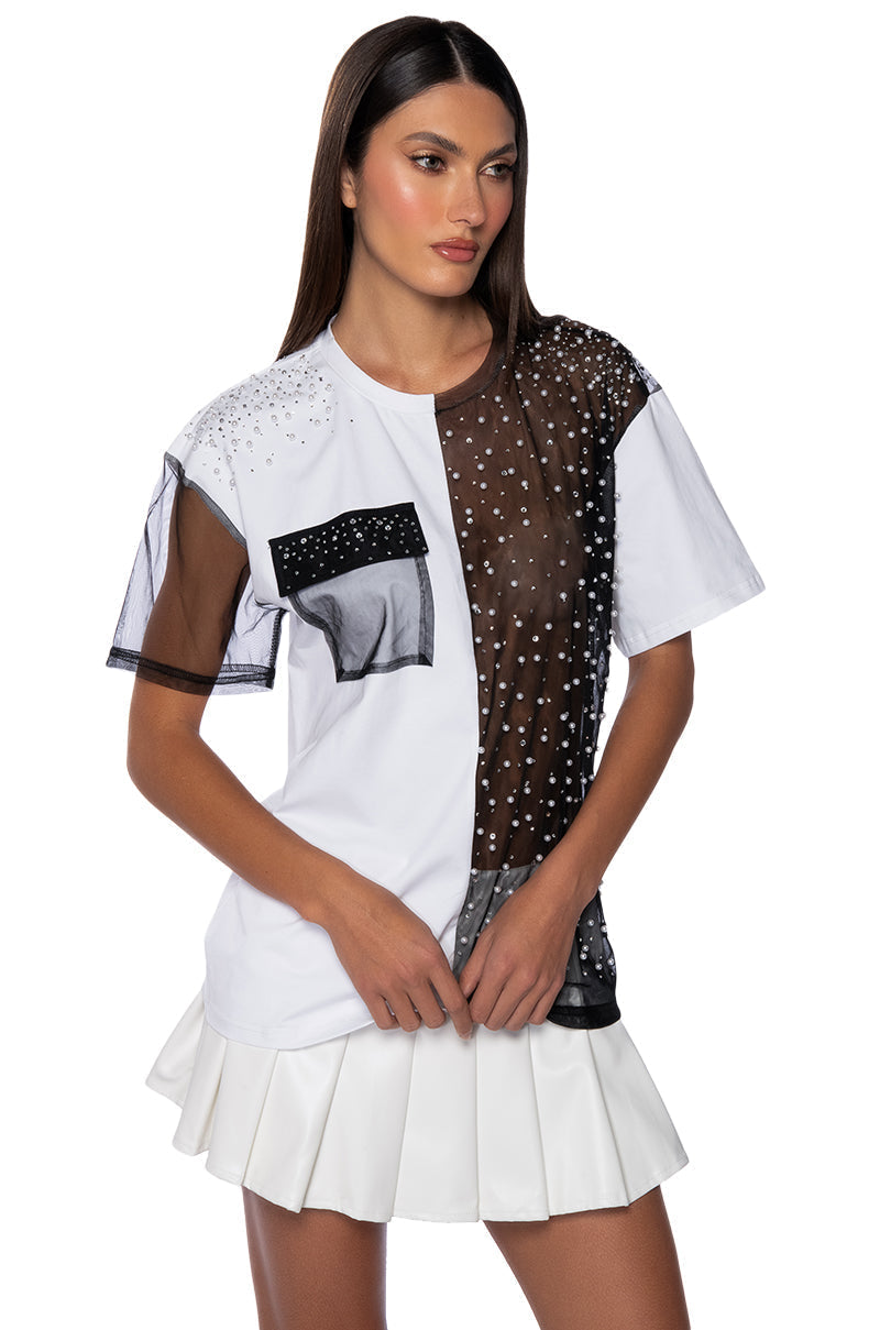CARISSA SHORT SLEEVE MESH T-SHIRT