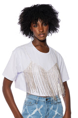 CHROME DANCER RHINESTONE T-SHIRT