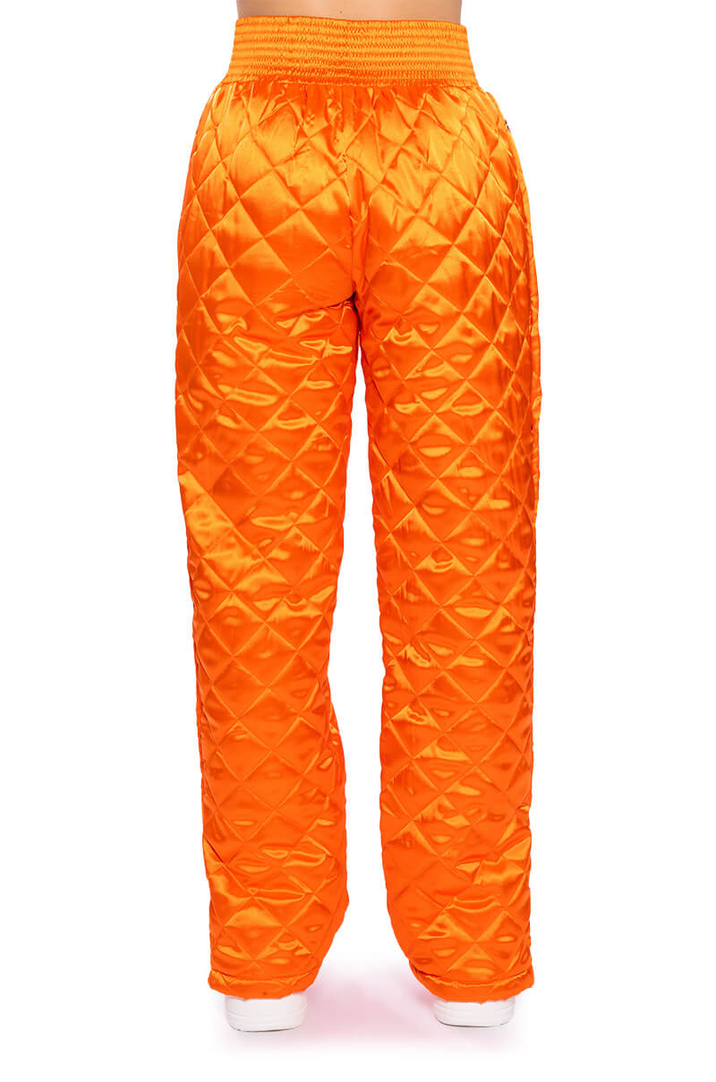 ARYA QUILTED SATIN BREAKAWAY JOGGER