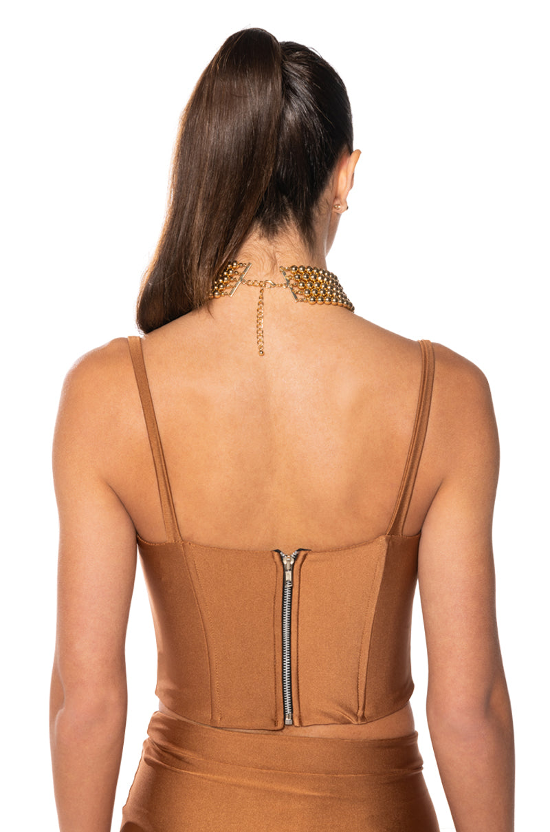 KRISTIN SATIN STRUCTURED CORSET