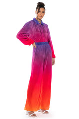 DAY TO NIGHT PLEATED SATIN BUTTON DOWN