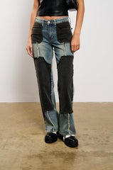DEEP IN THE BOTTOM DISTRESSED DENIM PANT