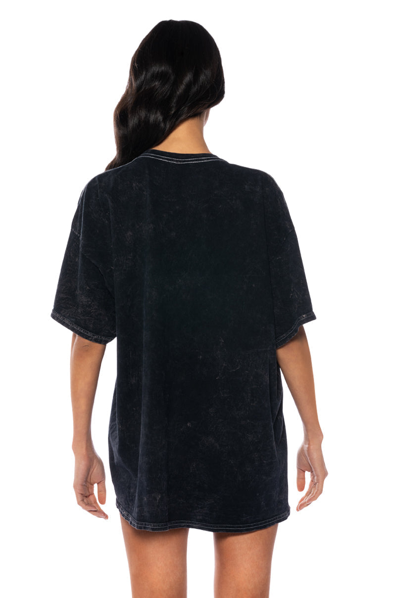 DEF LEPPARD ONE SIZE ACID WASH TEE