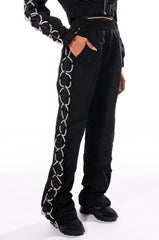 DIAMOND LACE UP TRACK PANT