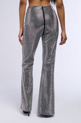 DIAMONDS DANCING FLARE LEG TROUSER IN BLACK