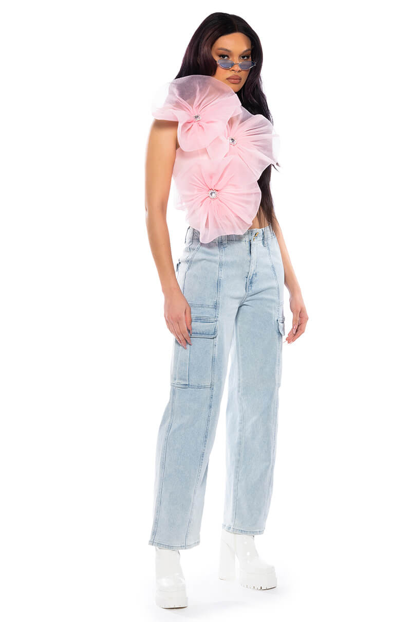 ELIZA DENIM CARGO PANT