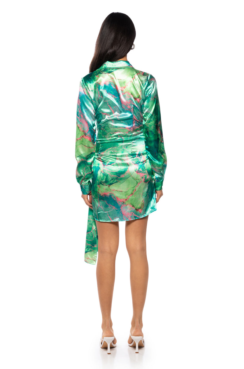 FALL FOR ME WRAP MINI DRESS