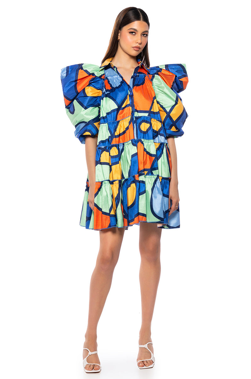 FALL IN LOVE COLLARED MINI DRESS
