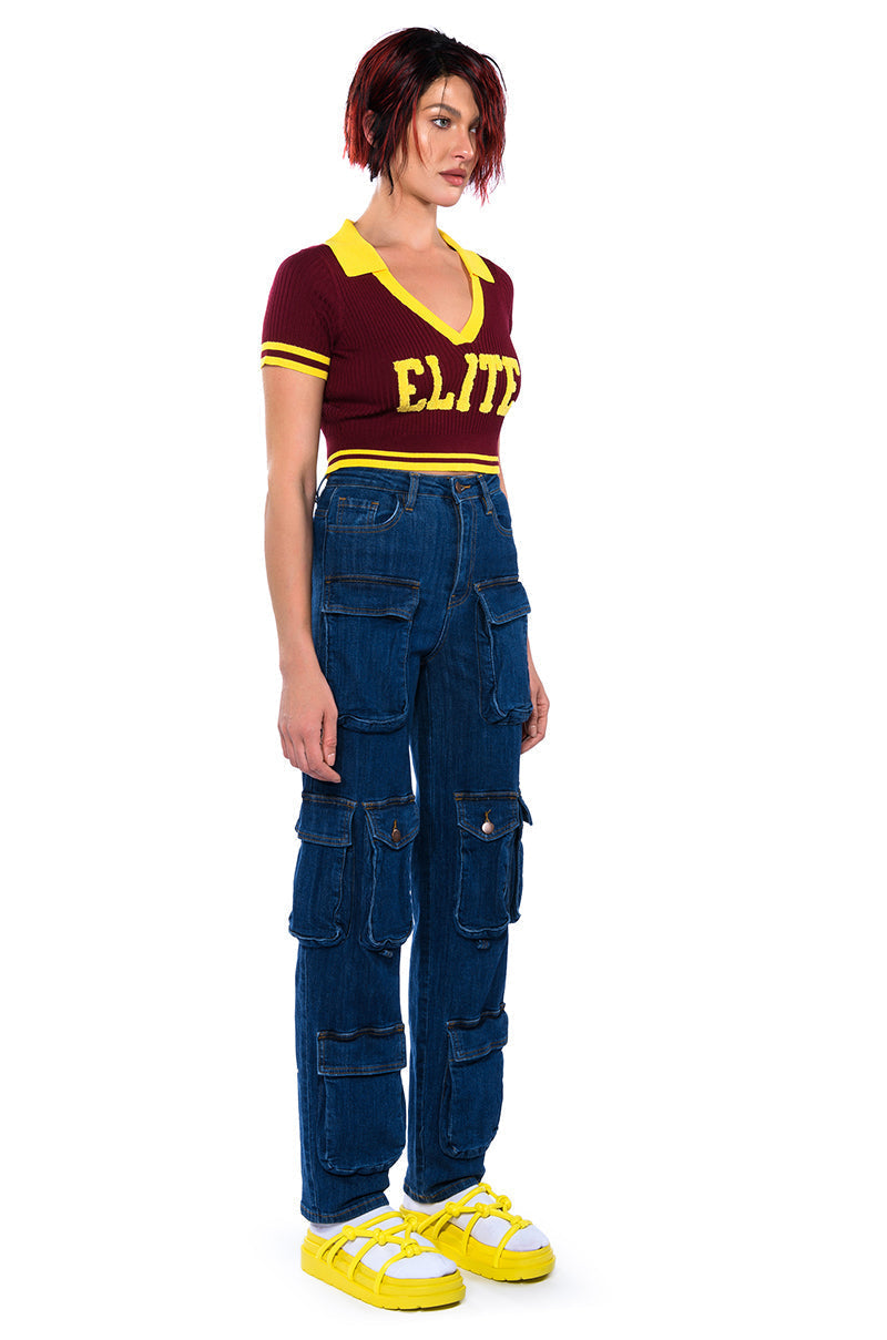 FIRE UP SHORT SLEEVE SWEATER