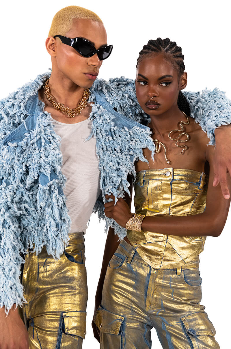 FIRST CLASS FRINGE DENIM JACKET