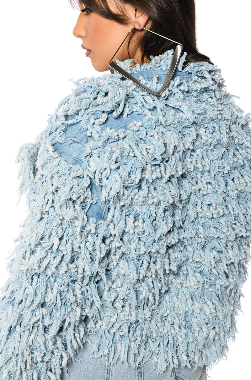 FIRST CLASS FRINGE DENIM JACKET