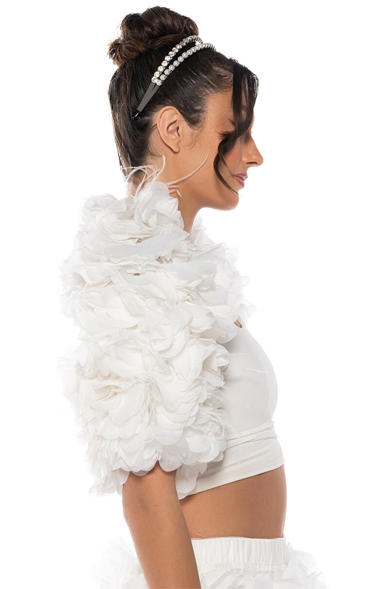 FLOWER HALF JACKET SHRUG