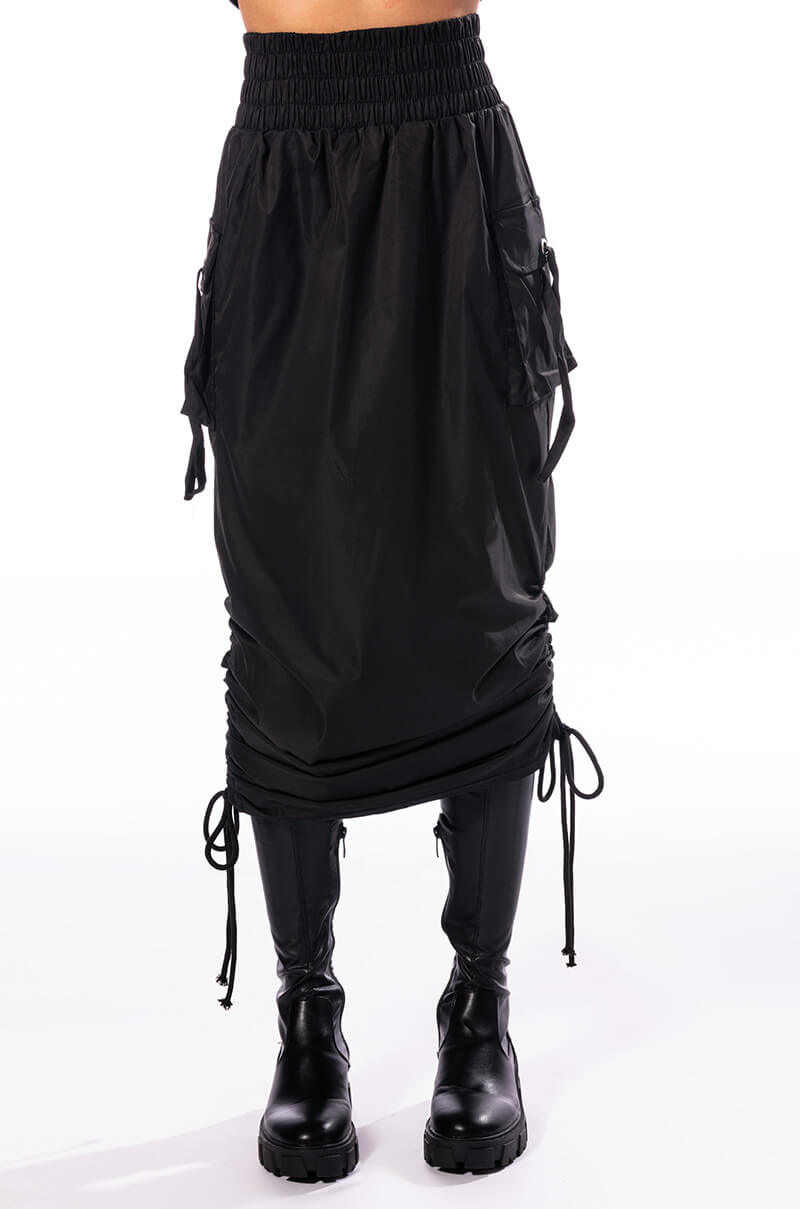 MIX IT UP DRAWSTRING MAXI SKIRT