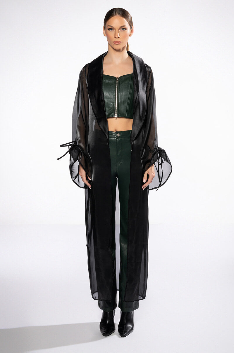 FOR ONCE MESH LONG DUSTER