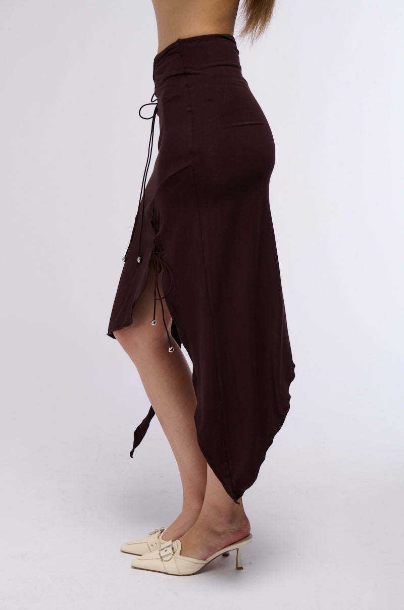 GEMMA RUFFLED MIDI SKIRT