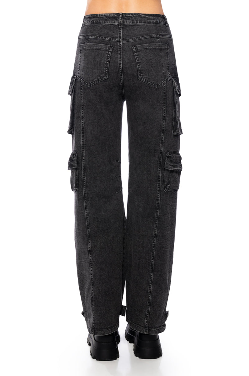 GIVE IT TO ME DENIM CARGO PANT