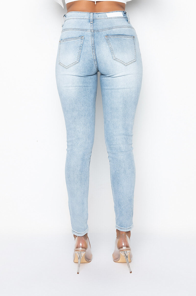 GLAMOUR RHINESTONE SKINNY JEANS