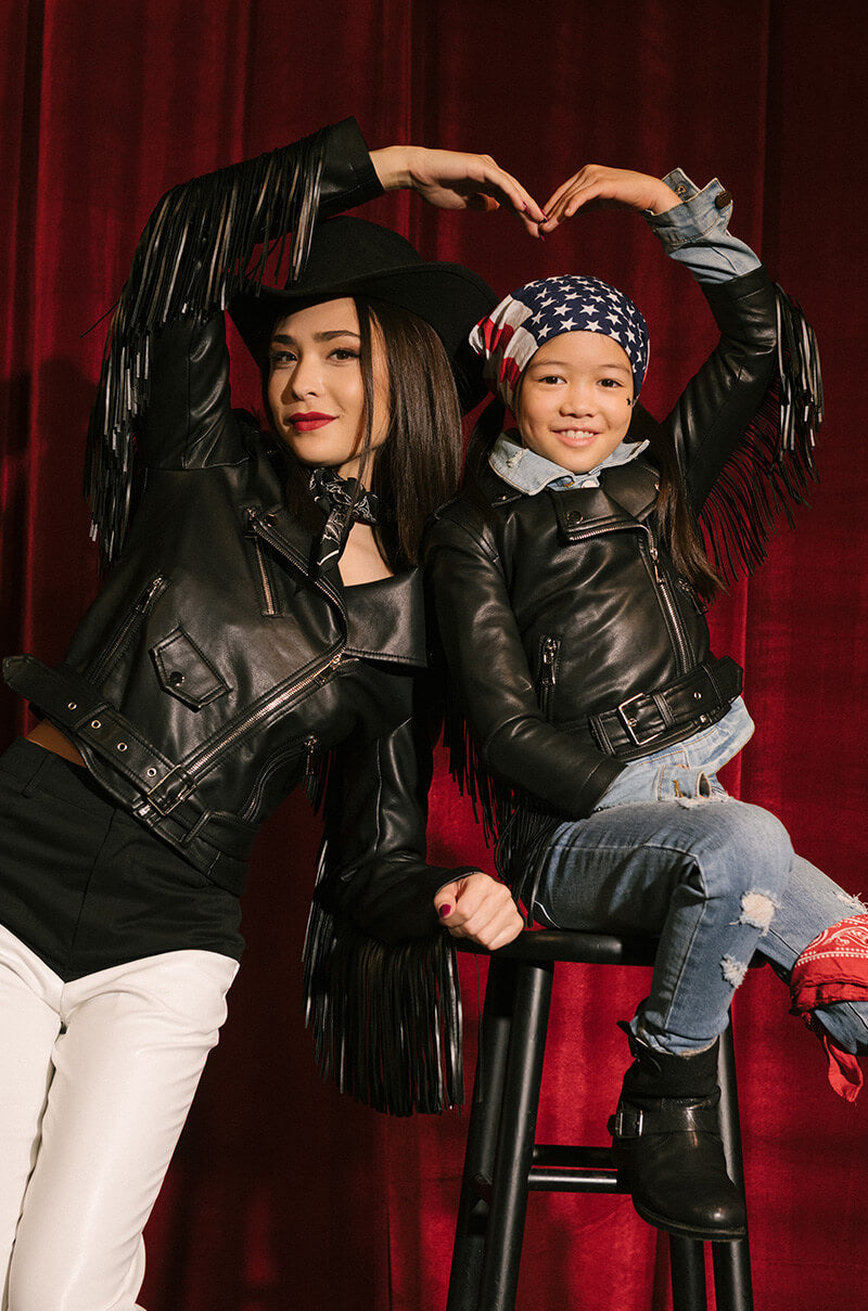 GOT IT FROM MY MAMA FRINGE MOTO JACKET