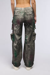 HARD IN THE PAINT DENIM CARGO PANT