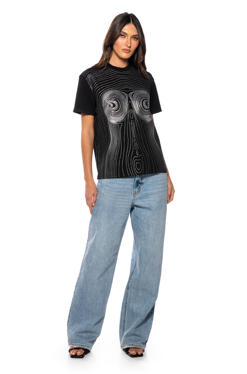 HEARTLESS EMBELLISHED GRAPHIC T SHIRT