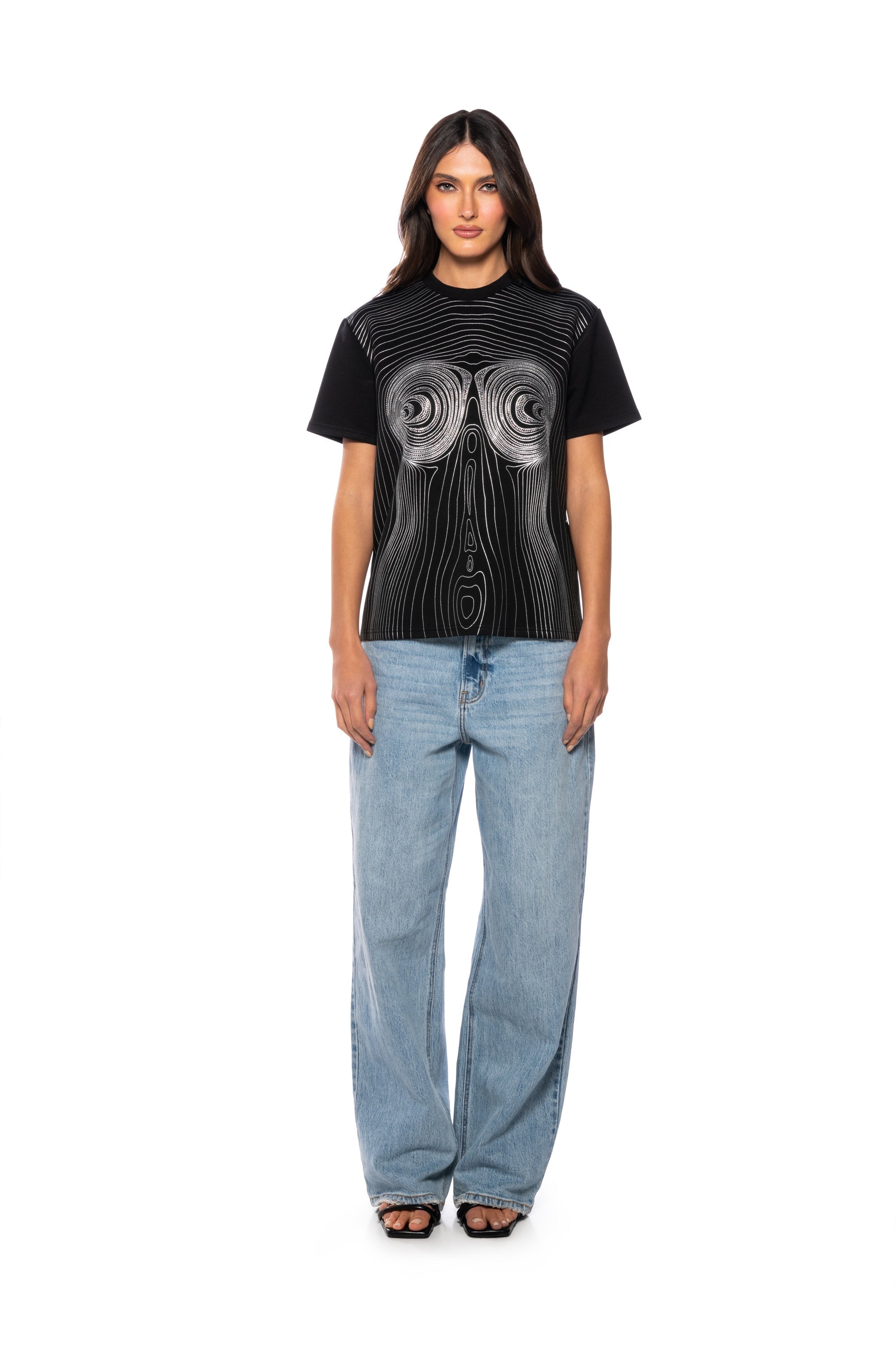 HEARTLESS EMBELLISHED GRAPHIC T SHIRT