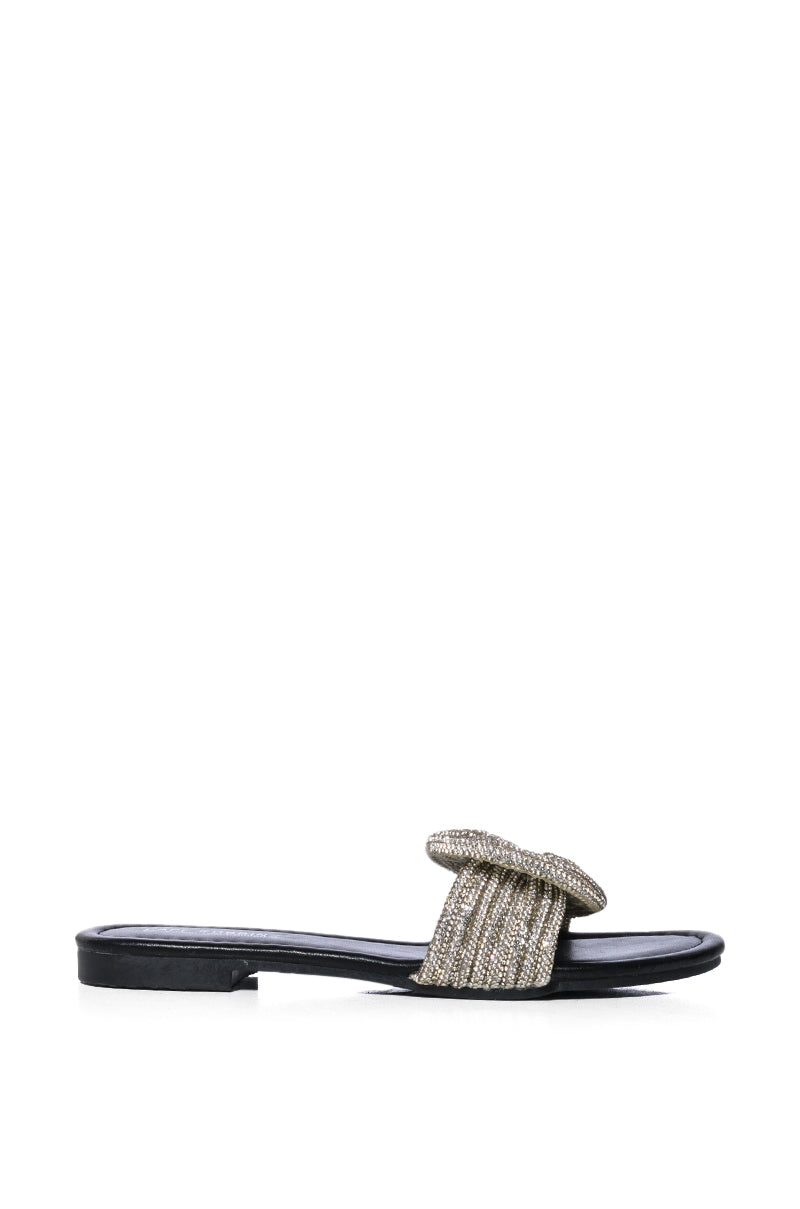 JEFFER BLACK BRAIDED FLAT IN BLACK