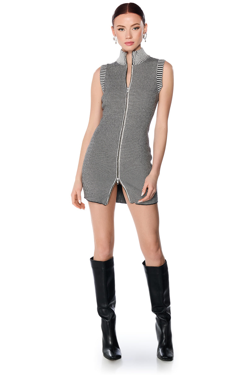 JADED KNIT MINI DRESS