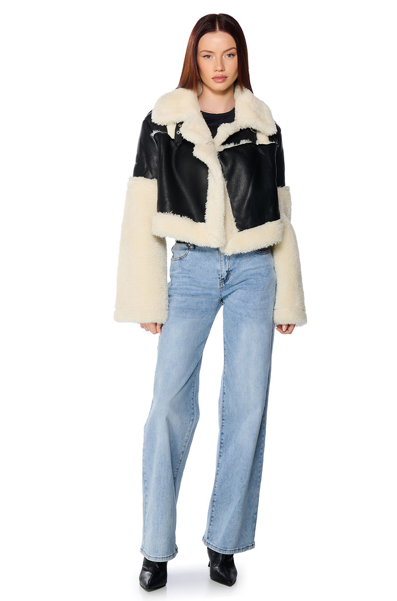 JAGGER SHERPA LINED MOTO JACKET