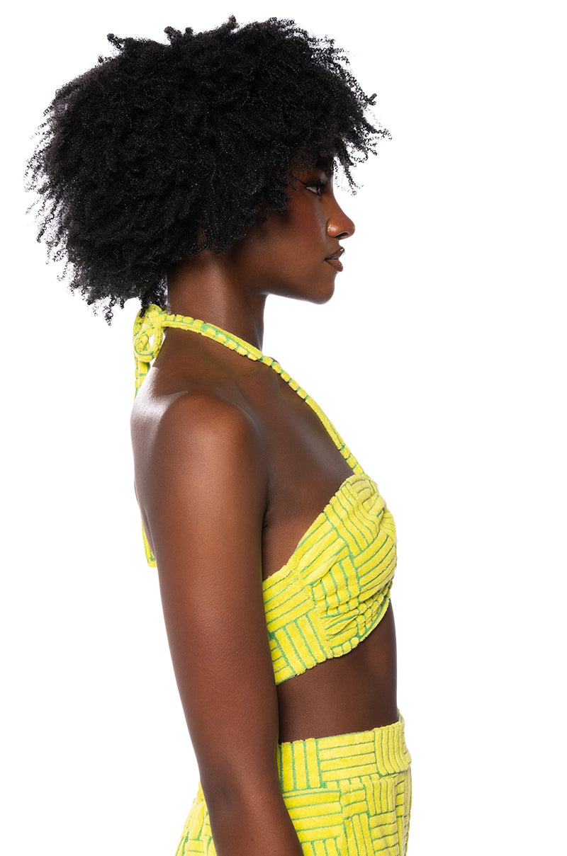 JET SET HALTER CROP TOP