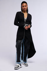 KEEP IT MOVING SCUBA TRENCH IN BLACK
