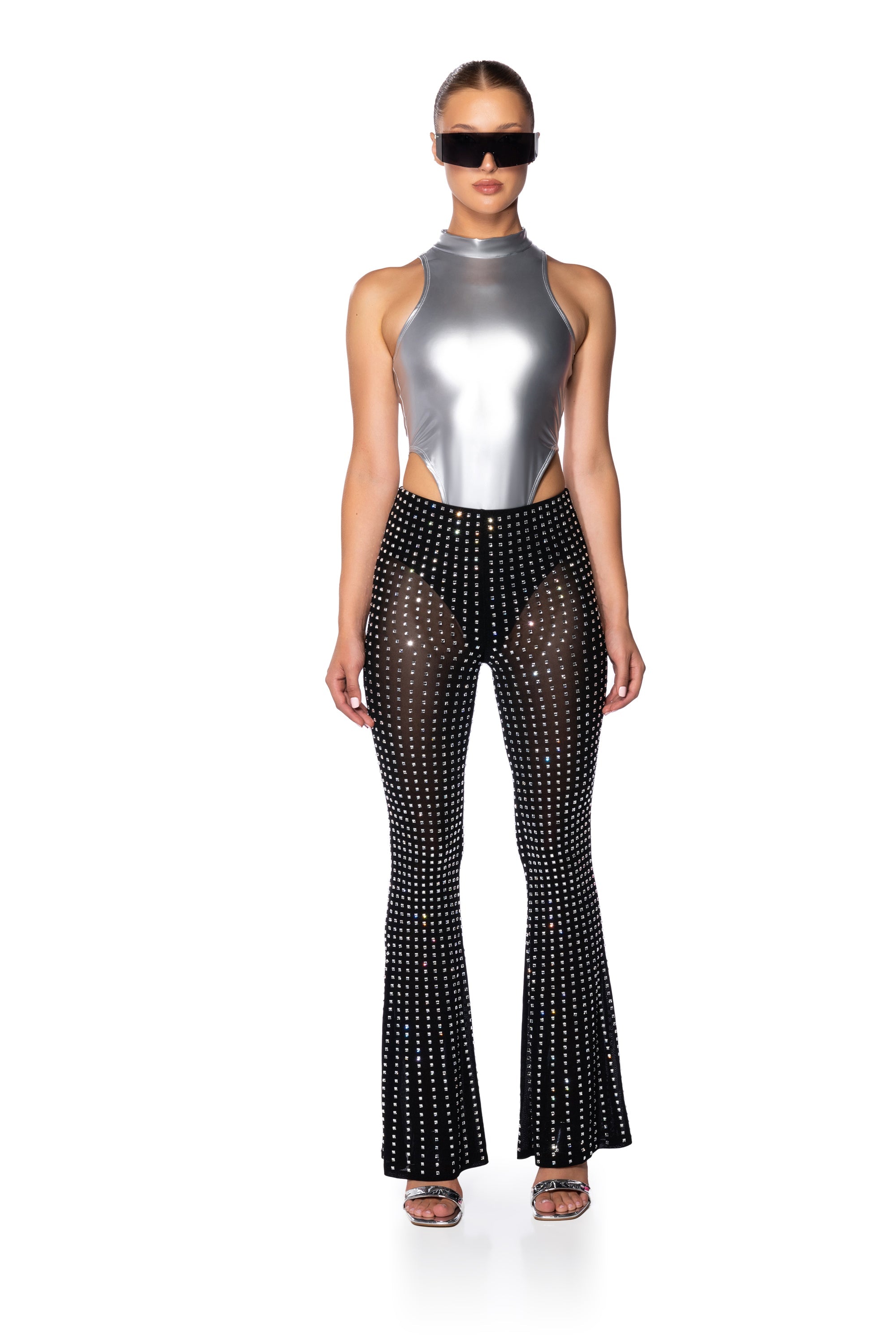 KEEP THAT SAME ENERGY METALLIC SLEEVELESS BODYSUIT