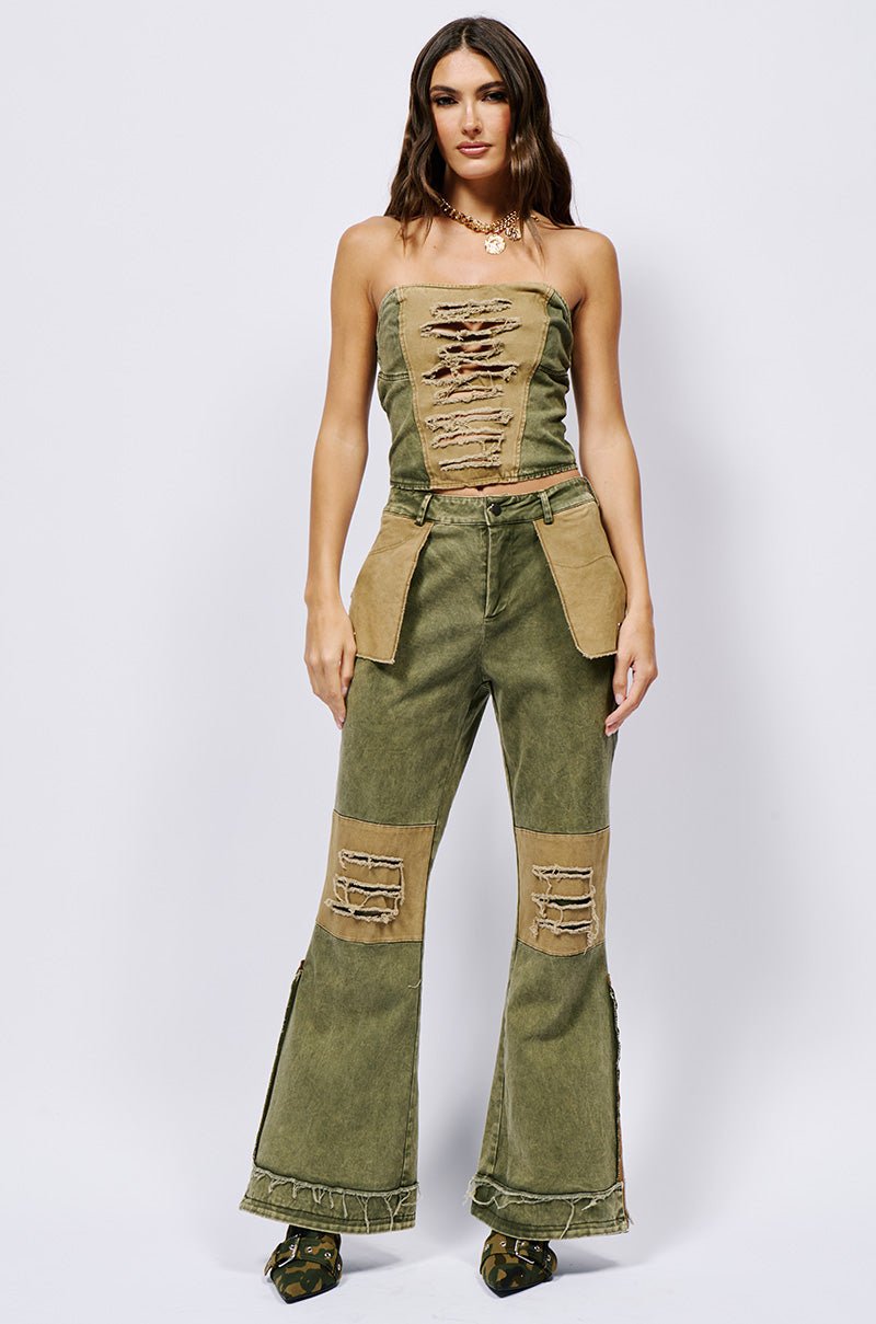 KILL THE LIGHTS DENIM CORSET TOP