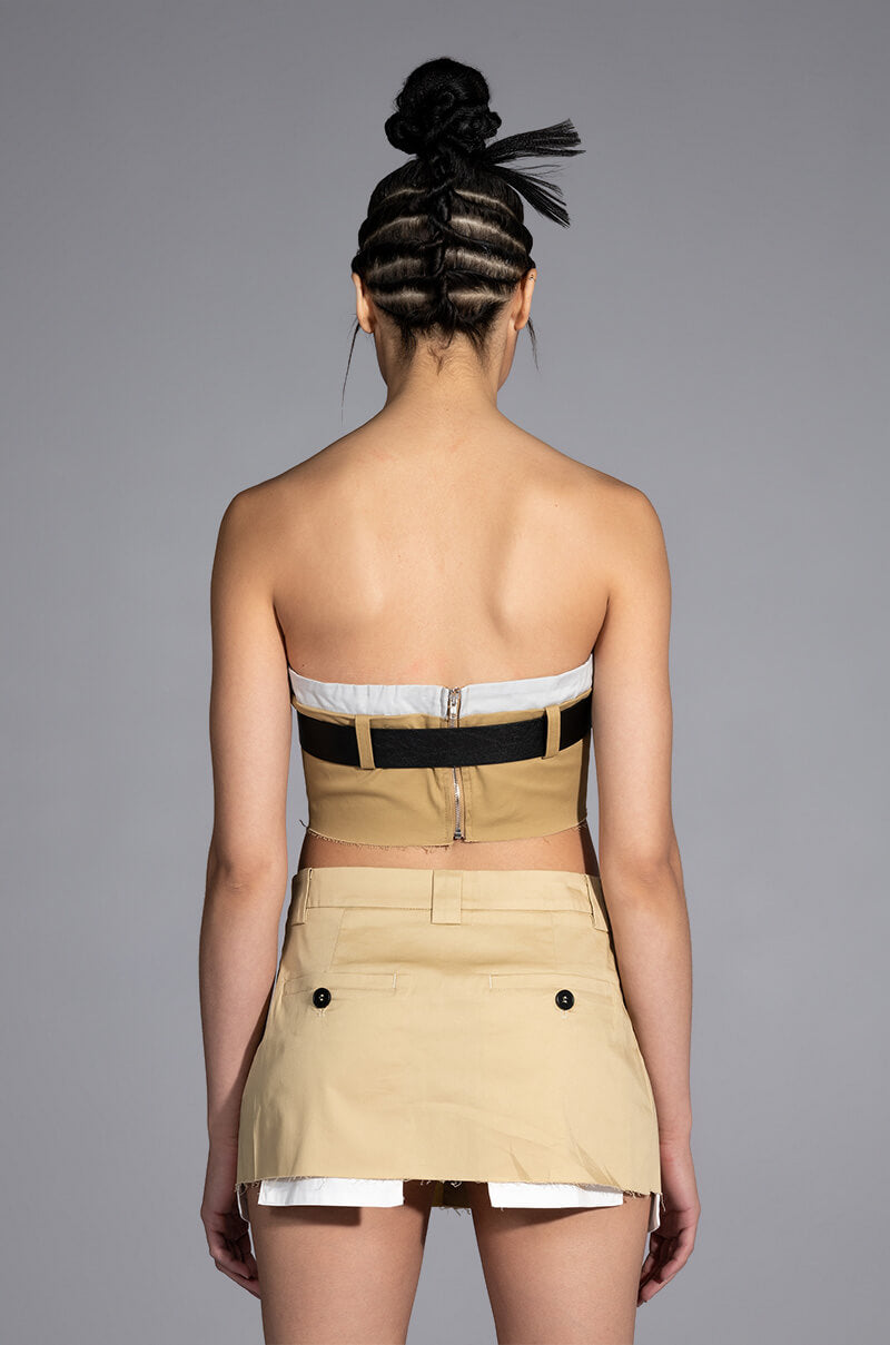 KISSES BELTED CROP TOP