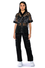LAVISH FLORAL LACE JERSEY