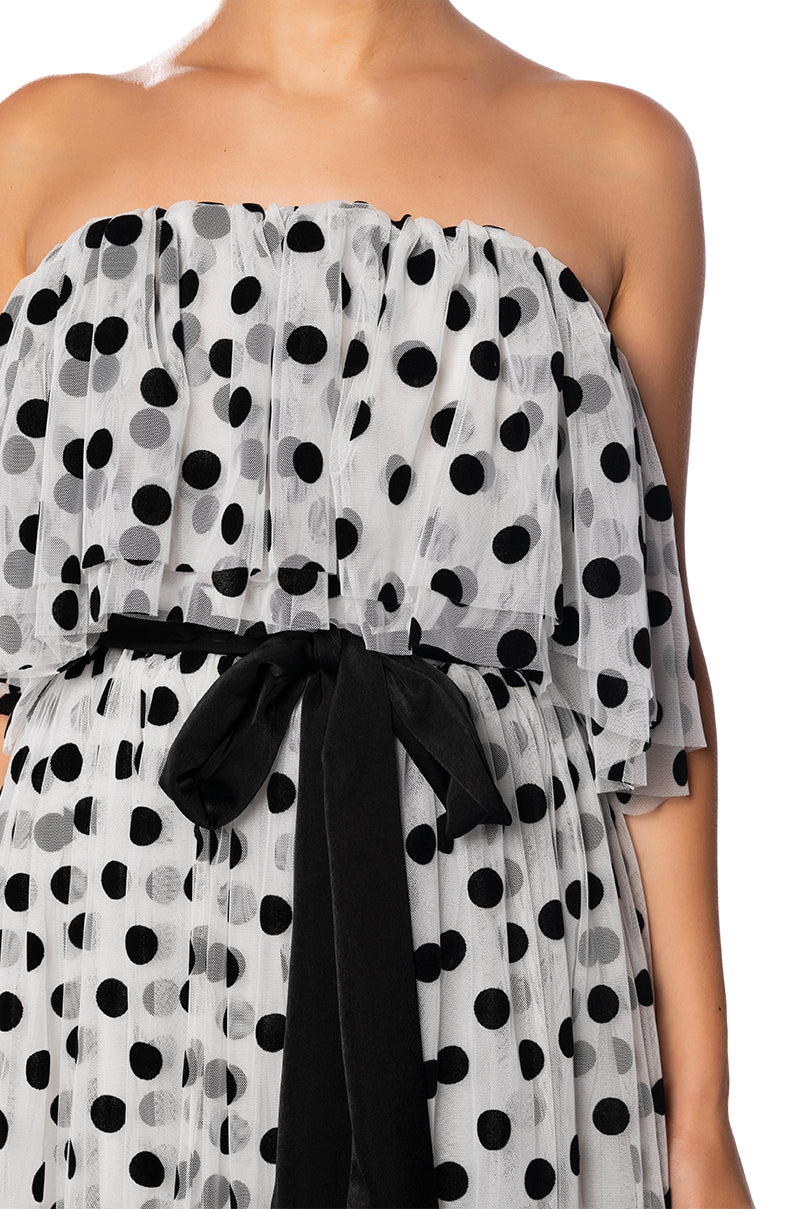 LIFE LIKE A MOVIE STRAPLESS MAXI DRESS