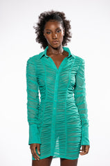 LIMELIGHT TEXTURED LONG SLEEVE DRESS