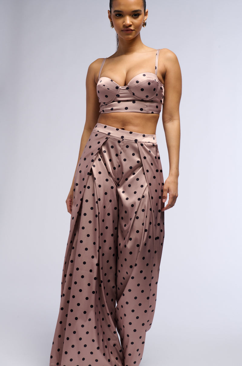 LORRAINE POLKA DOT WIDE LEG TROUSER