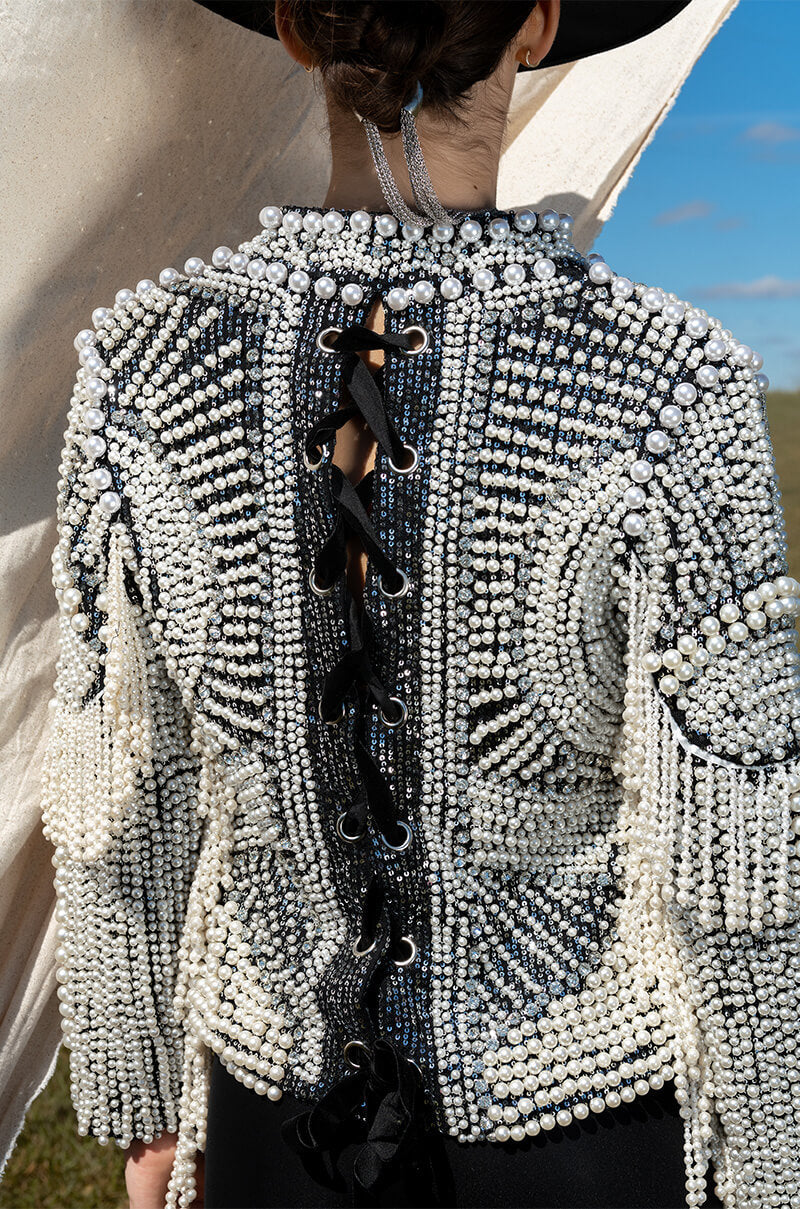 LUXE ALL OVER PEARL ALIX JACKET