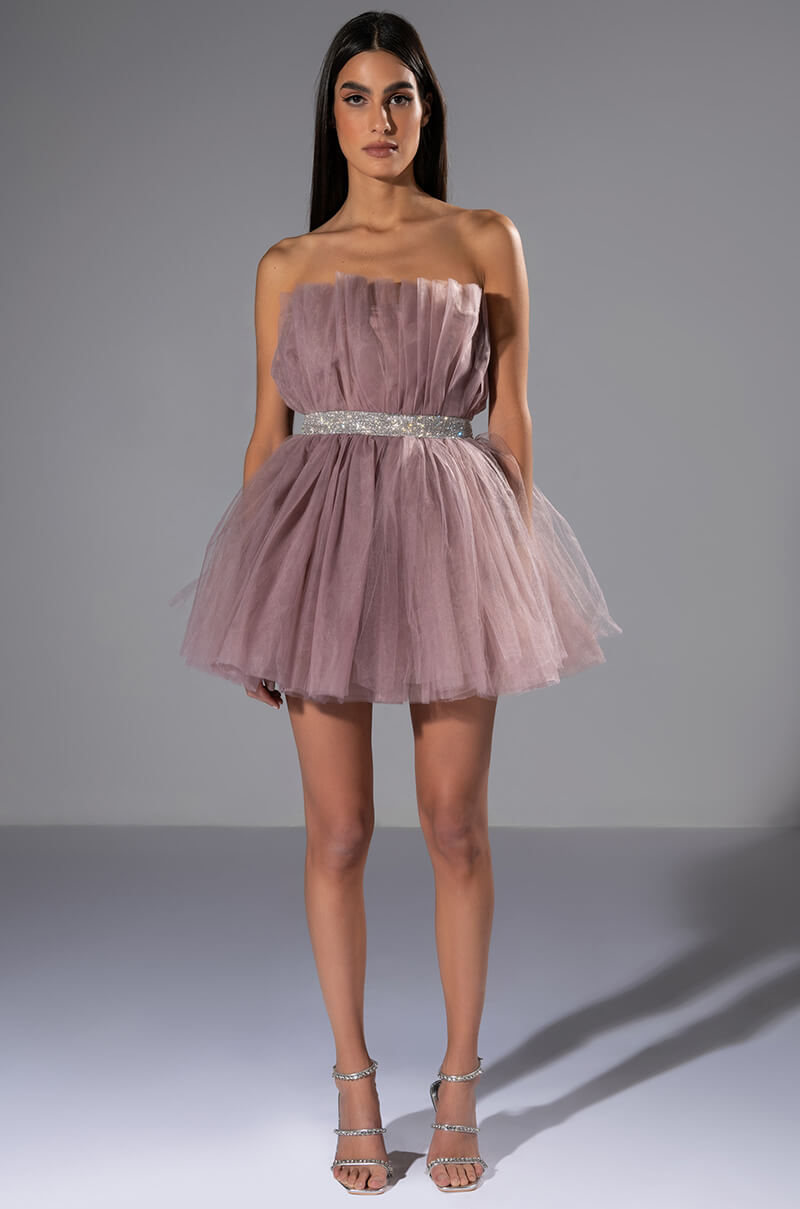 MAKE A MOVE TULLE MINI DRESS