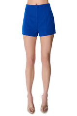 MIDNIGHT IN PARIS FITTED SHORTS IN BLUE