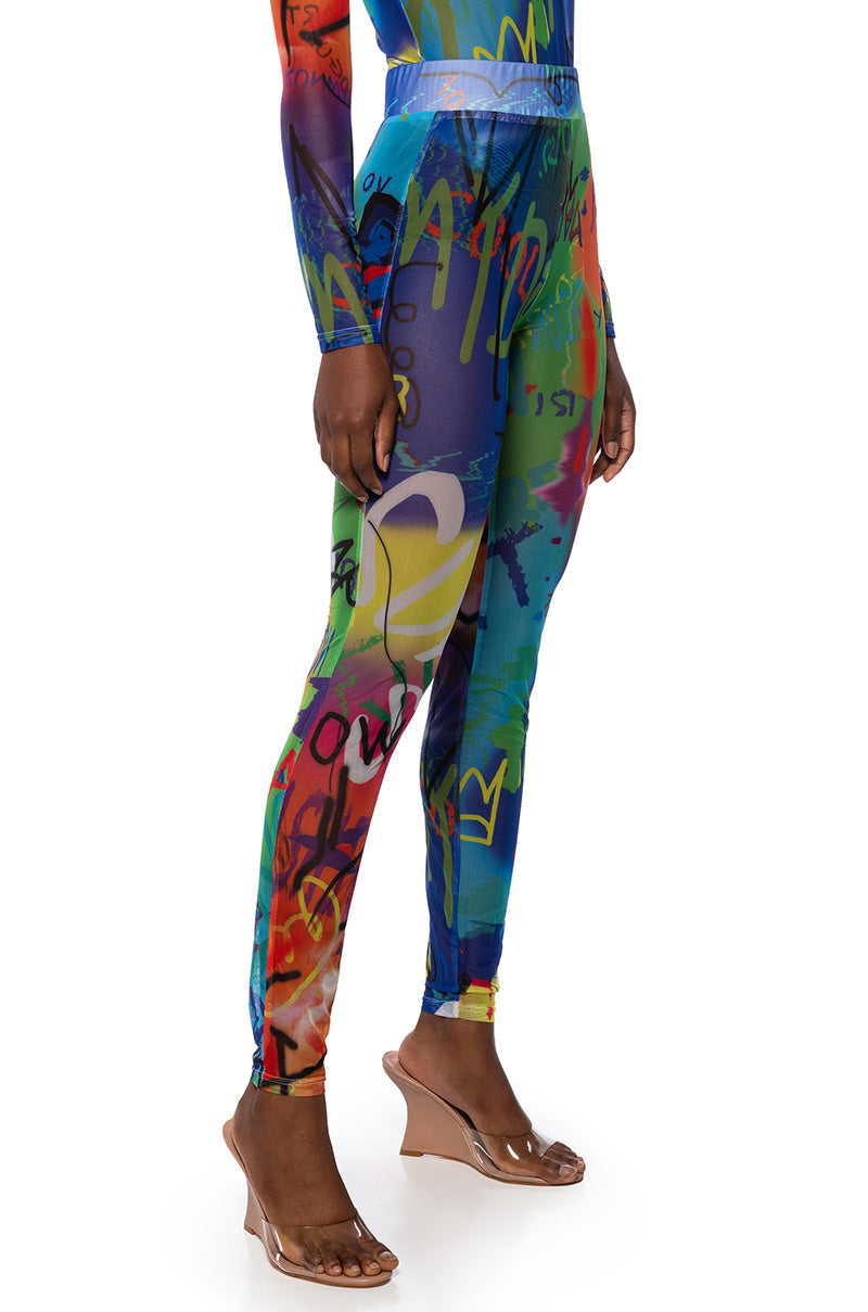 MIND GAMES HIGH WAISTED MESH LEGGING