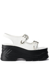 MONSTER JAM FLATFORM SANDAL IN WHITE