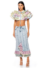 MYLAH RUFFLED BOLERO TOP