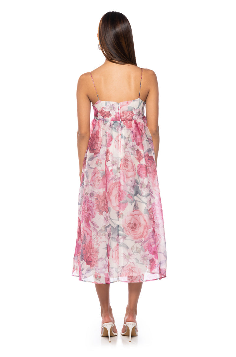 NICOLE FLORAL MIDI DRESS