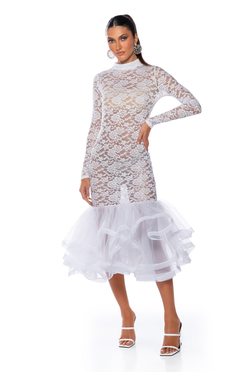 NIGHT OF MY LIFE LACE MAXI DRESS