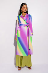 NO PLACE LIKE HOME OMBRE TRENCH JACKET