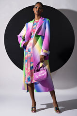 NO PLACE LIKE HOME OMBRE TRENCH JACKET