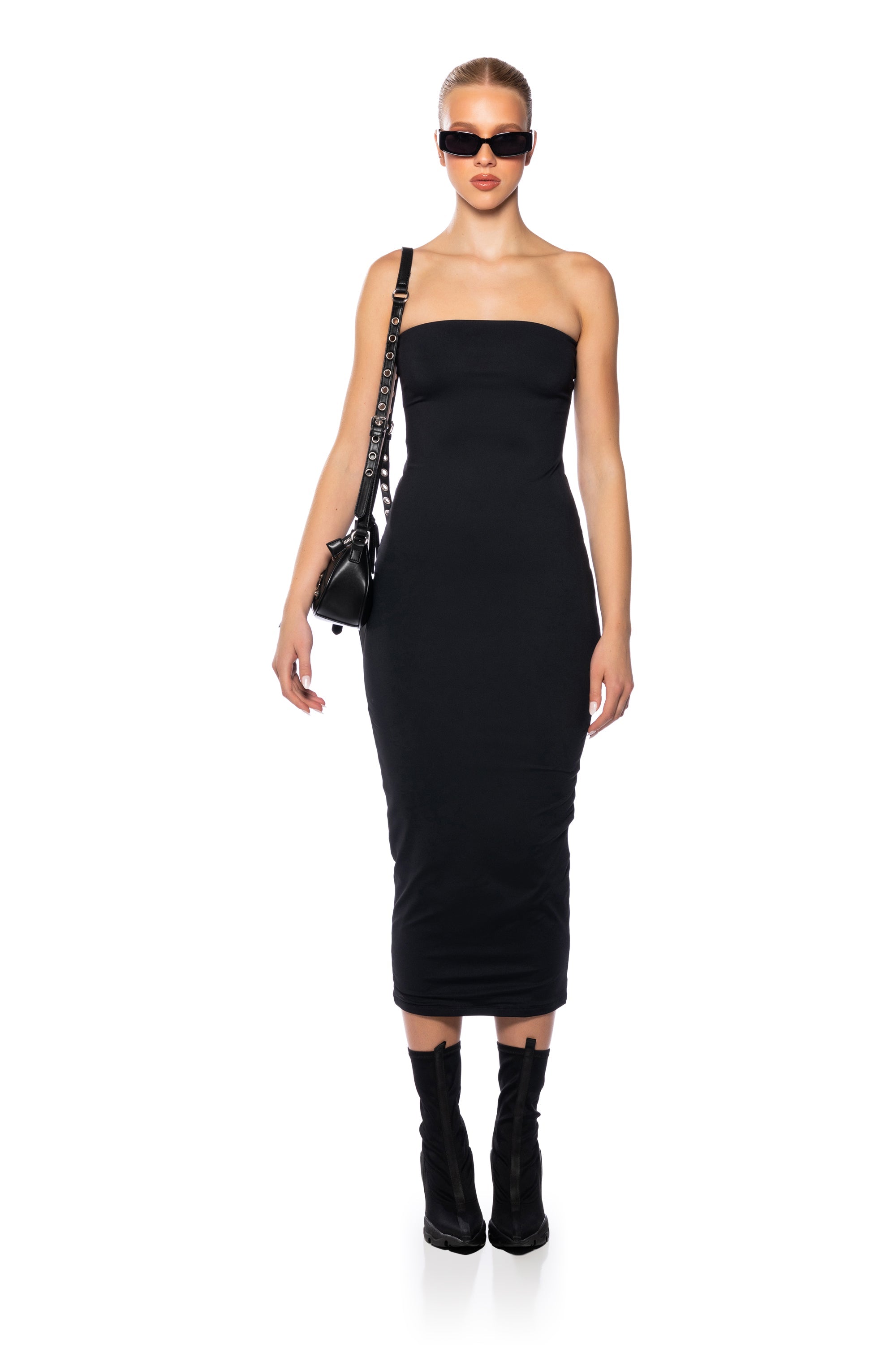 OFF THE TOP TUBE MIDI DRESS