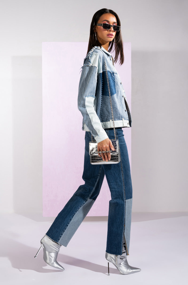 PLAY IT AGAIN HIGH RISE STRAIGHT JEANS