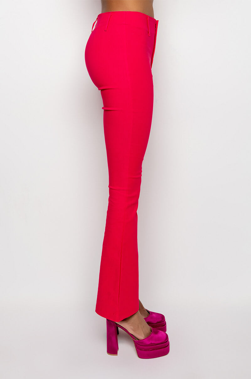 ONE NIGHT ONLY FLARED HIGH RISE TROUSER